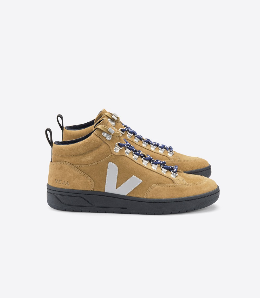 Veja Trainers Mens Brown/White - Roraima Suede - VBKD-32876